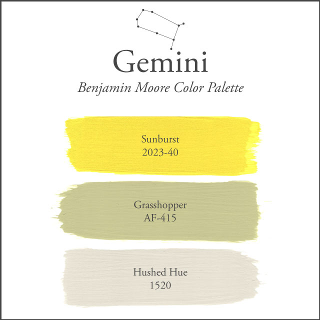 A white background with the Gemini paint color palette.