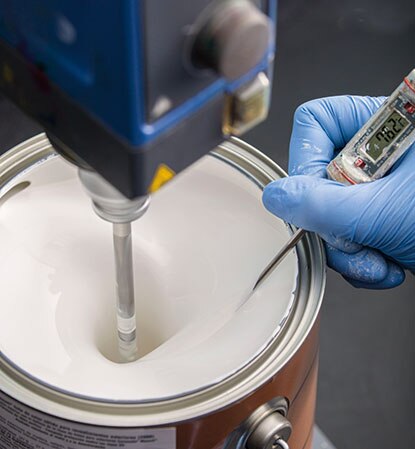 Testing the properties of a can of Benjamin Moore paint Testing the properties of a can of Benjamin Moore paint