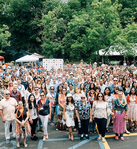 Benjamin Moore employees attend the yearly summer barbeque. Benjamin Moore employees attend the yearly summer barbeque.