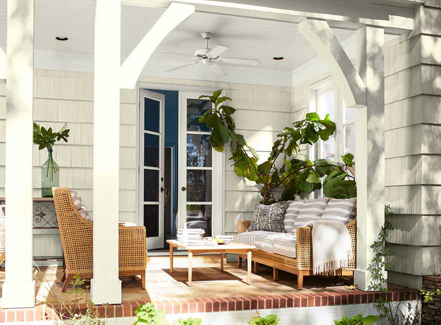 Idees De Couleurs Pour La Galerie Le Patio Et La Terrasse De La Piscine Benjamin Moore
