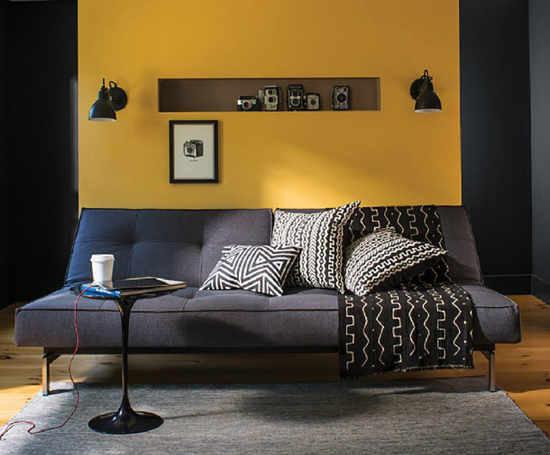 Accent Wall Paint Colour Ideas Benjamin Moore An accent wall can be a perfect way to break up a large room, to emphasize a particularly great architectural feature, or to instill a sense of the extraordinary in an otherwise completely ordinary space. accent wall paint colour ideas