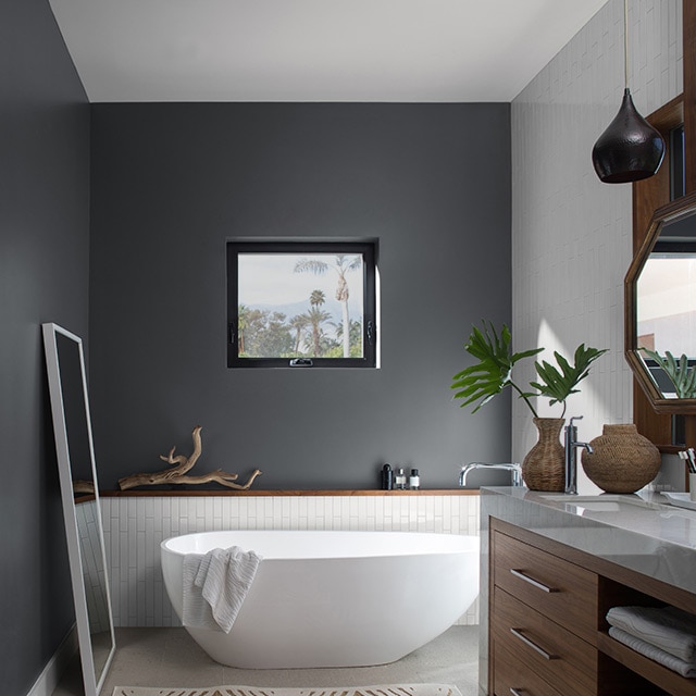 Grey sales bathroom paint
