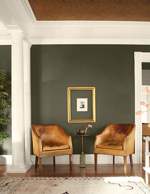white walls with beige trim