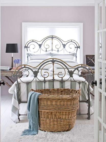 A light purple bedroom painted in Iced Mauve 2115-50. A light purple bedroom painted in Iced Mauve 2115-50.