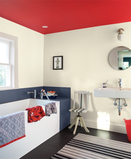 red bathroom color ideas