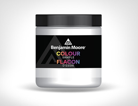 Un flacon d'essai Benjamin Moore.