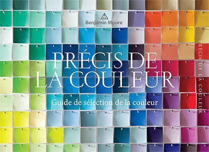 La couverture du Précis de la couleur, un guide de sélection de la couleur, présente des échantillons de différentes couleurs épinglés les uns à côté des autres pour créer un effet de mosaïque. Ce guide est en vente chez les plus de 5 000 détaillants Benjamin Moore indépendants partout au pays. La couverture du Précis de la couleur, un guide de sélection de la couleur, présente des échantillons de différentes couleurs épinglés les uns à côté des autres pour créer un effet de mosaïque. Ce guide est en vente chez les plus de 5 000 détaillants Benjamin Moore indépendants partout au pays.