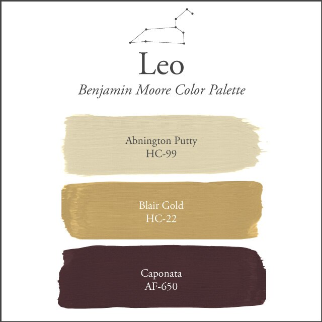 A white background with the Leo paint color palette.
