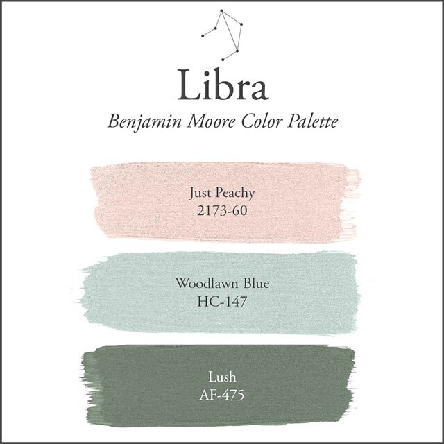 A white background with the Libra paint color palette.