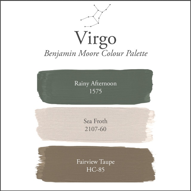 A white background with the Virgo paint colour palette.
