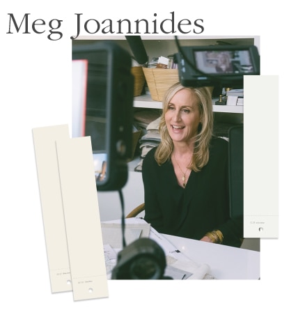 Meg Joannides recommends Oxford White CC-30, White Dove OC-17 and China White OC-141.