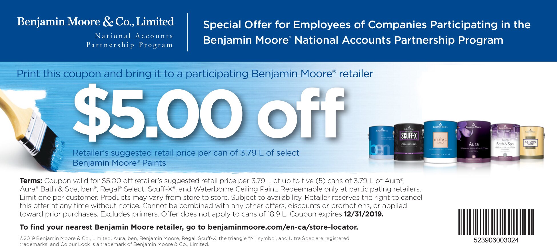 National Accounts Employee Discount Coupon