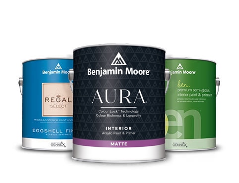 AURA® Interior Paint, REGAL® Select Interior Paint, and ben® Interior Paint.