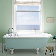 Serene bathroom with clawfoot tub