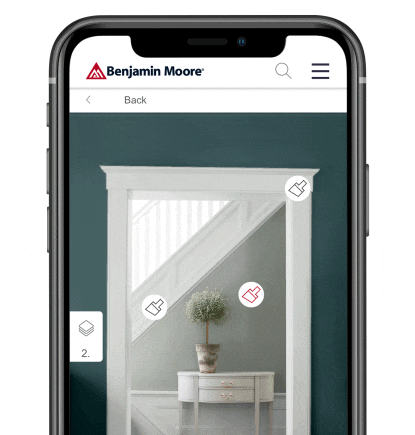 A screenshot from the Benjamin Moore Color Portfolio™ app shown on a smartphone.