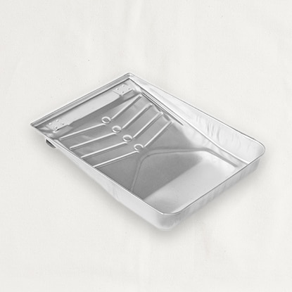 A metal paint tray.