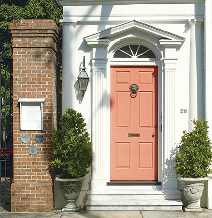 The orange paint used on this city home's front door features Gennex® Color Technology. The orange paint used on this city home's front door features Gennex® Color Technology.