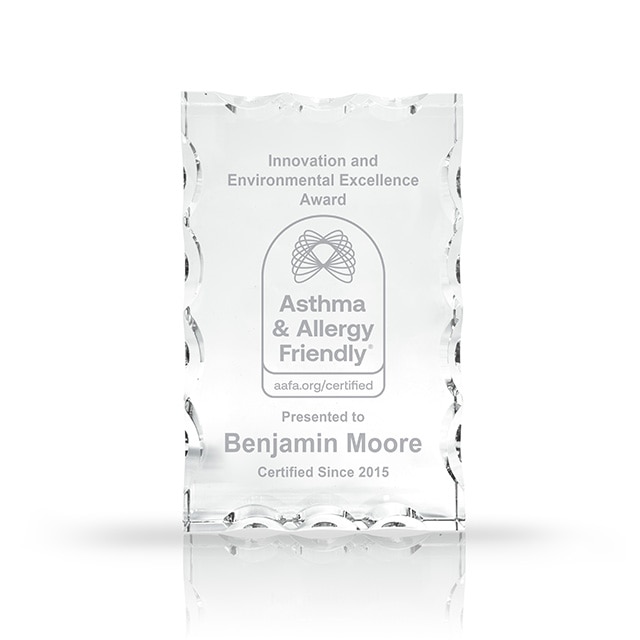 The Asthma and Allergy Foundation of America’s Innovation and Environmental Excellence Award presented to Benjamin Moore. The Asthma and Allergy Foundation of America’s Innovation and Environmental Excellence Award presented to Benjamin Moore.