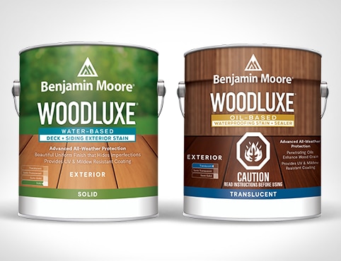 Woodluxe® Oil- and Water-Based Exterior Stains.