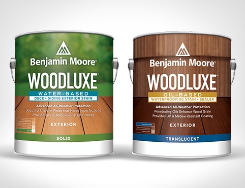 Woodluxe® Oil- and Water-Based Exterior Stains.