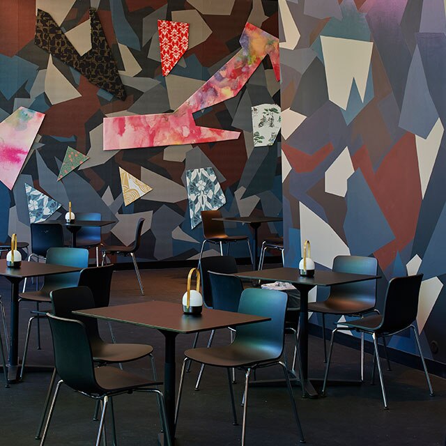 Two wall murals in Benjamin Moore paint colors by the Black Artists + Designers Guild in the VIP Collectors Lounge at Design Miami. Two wall murals in Benjamin Moore paint colors by the Black Artists + Designers Guild in the VIP Collectors Lounge at Design Miami.