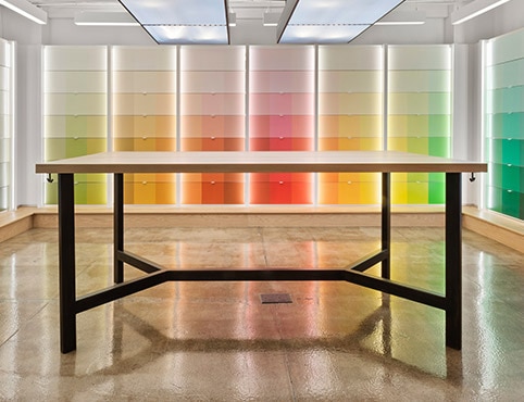 Salles d’exposition des couleurs Benjamin Moore pour les architectes et designers