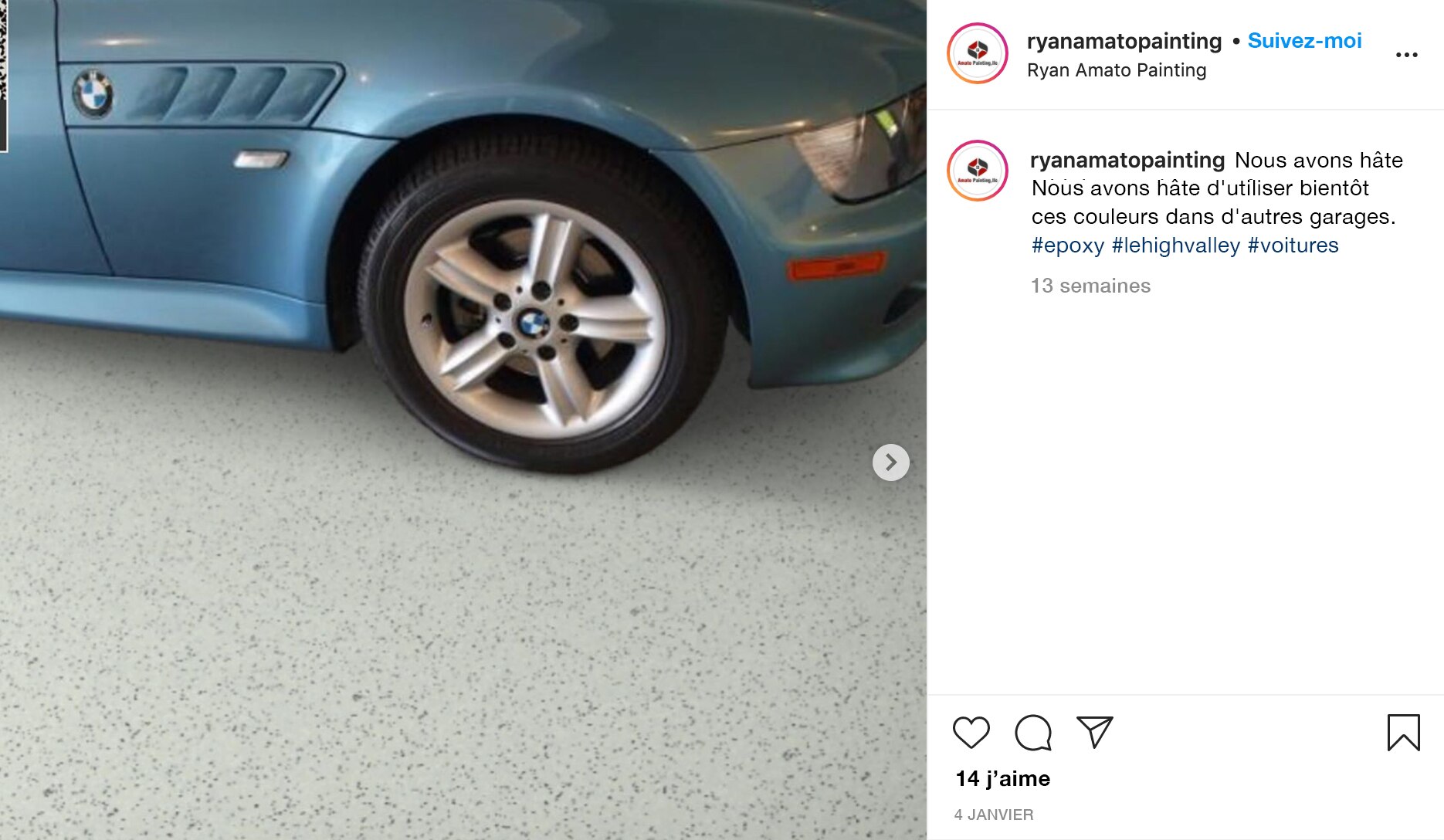 Exemple de publication sur Instagram qui fait appel au format diaporama et à de multiples mots-clics.
Exemple de publication sur Instagram qui fait appel au format diaporama et à de multiples mots-clics.