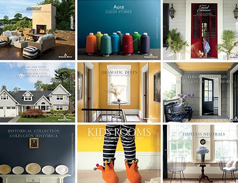 Collection of Benjamin Moore® color brochures..