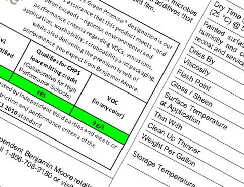 Fiches techniques et signalétiques