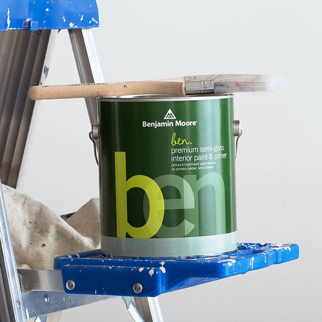 A can of Benjamin Moore® ben® paint