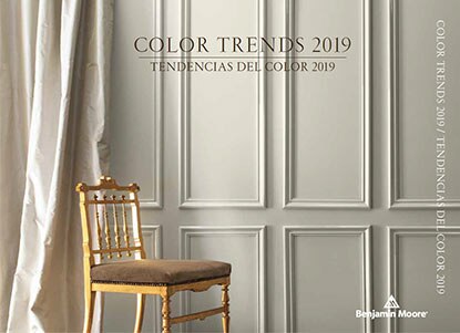 A gray-painted wall and cream-colored silk curtains frame a formal gold chair. Color of the Year 2019 A gray-painted wall and cream-colored silk curtains frame a formal gold chair. Color of the Year 2019