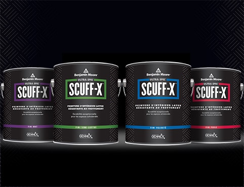 Ultra Spec<sup>MD</sup> SCUFF-X<sup>MC</sup> dans les finis velouté, mat, perle et semi-lustre Ultra Spec<sup>MD</sup> SCUFF-X<sup>MC</sup> dans les finis velouté, mat, perle et semi-lustre