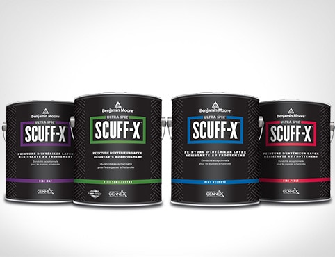 Ultra Spec<sup>MD</sup> SCUFF-X<sup>MC</sup> dans les finis velouté, mat, perle et semi-lustre Ultra Spec<sup>MD</sup> SCUFF-X<sup>MC</sup> dans les finis velouté, mat, perle et semi-lustre
