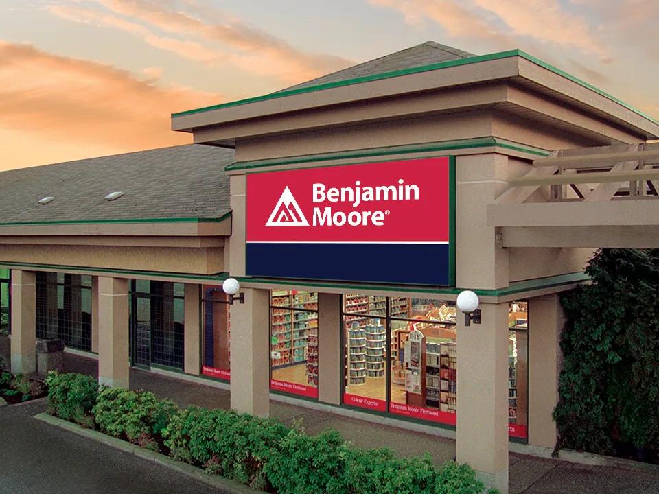 Imagen exterior de una tienda minorista de Benjamin Moore.