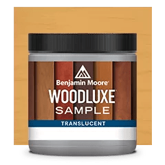 Miniatura de un frasco de Woodluxe® Muestra de tinte para exteriores en Traslúcido sobre un fondo en Natural ES-10.