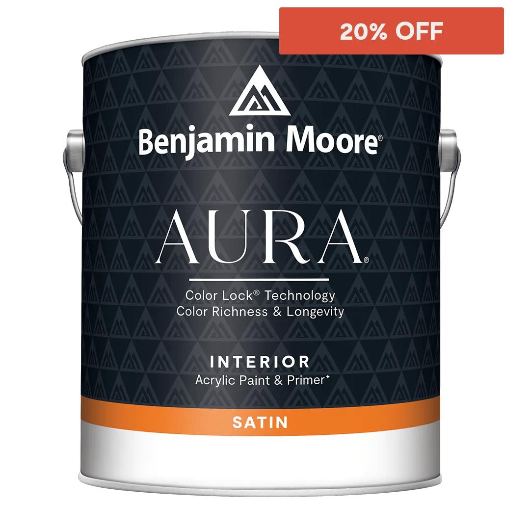 Recorte de lata de Aura® Pintura para interiores, satinado, 1 galón