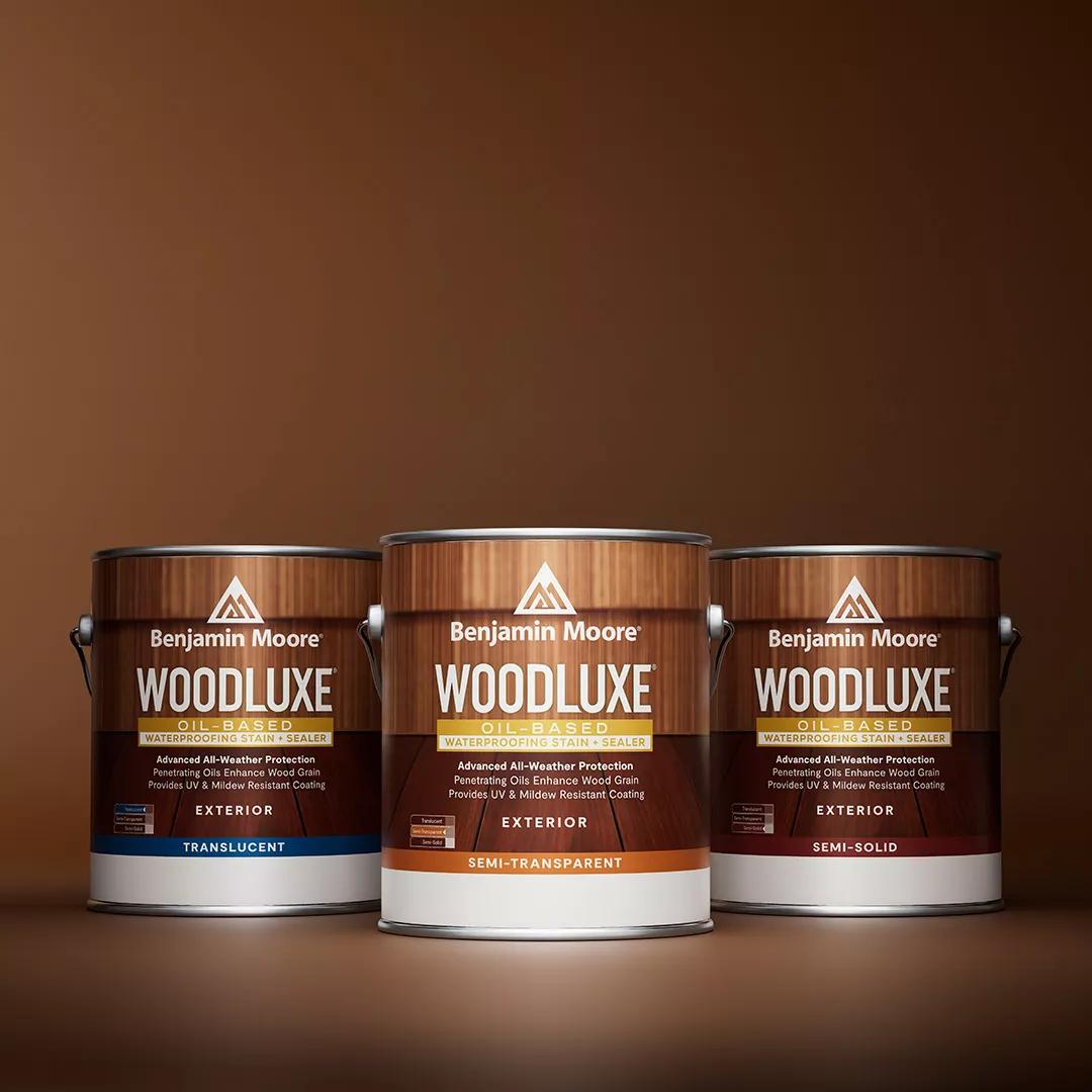 Línea de productos de tintes para madera de exterior al aceite Woodluxe