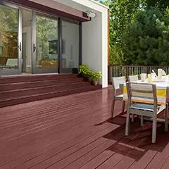 Miniatura de Terraza exterior tintada con Woodluxe Tinte + sellador semiliso en Marrón Rosado Dulce 1302