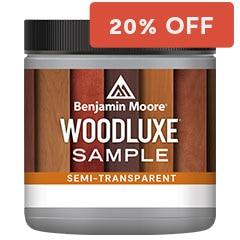 Miniatura de recorte de lata de muestra de tinte Woodluxe semitransparente