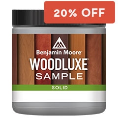 Miniatura de recorte de lata de muestra de tinte Woodluxe liso