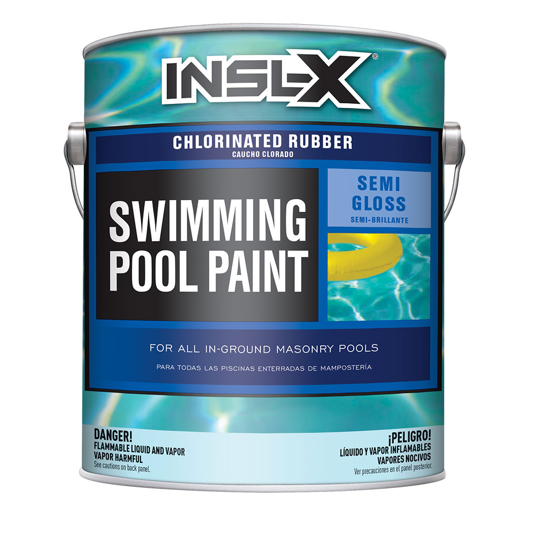 Pintura para piscinas a base de goma clorada