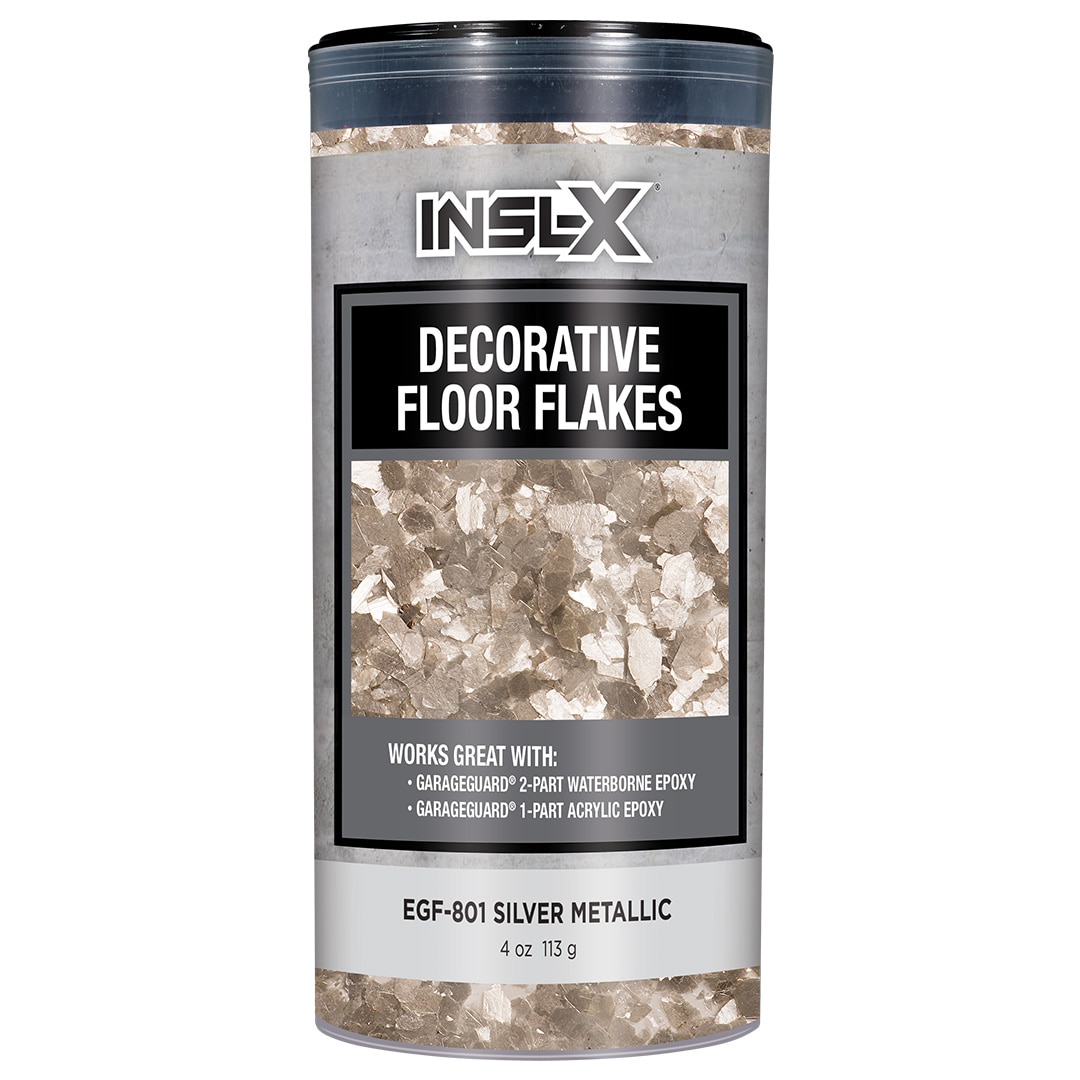 Insl-X Copos decorativos para pisos, acabado plata metálico