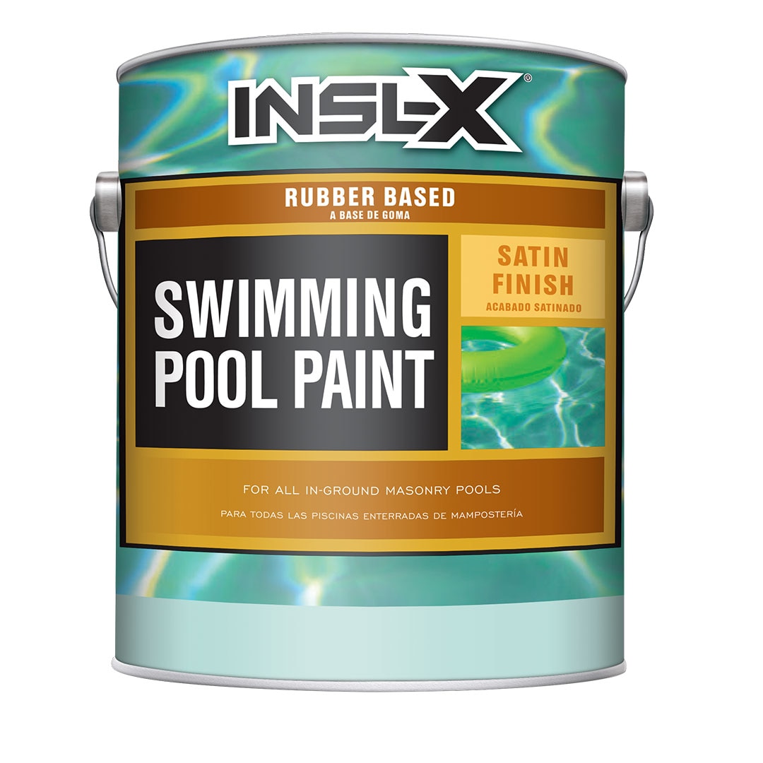 Pintura a base de goma para piscinas satinada