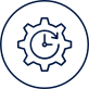 icono de engranaje de reloj